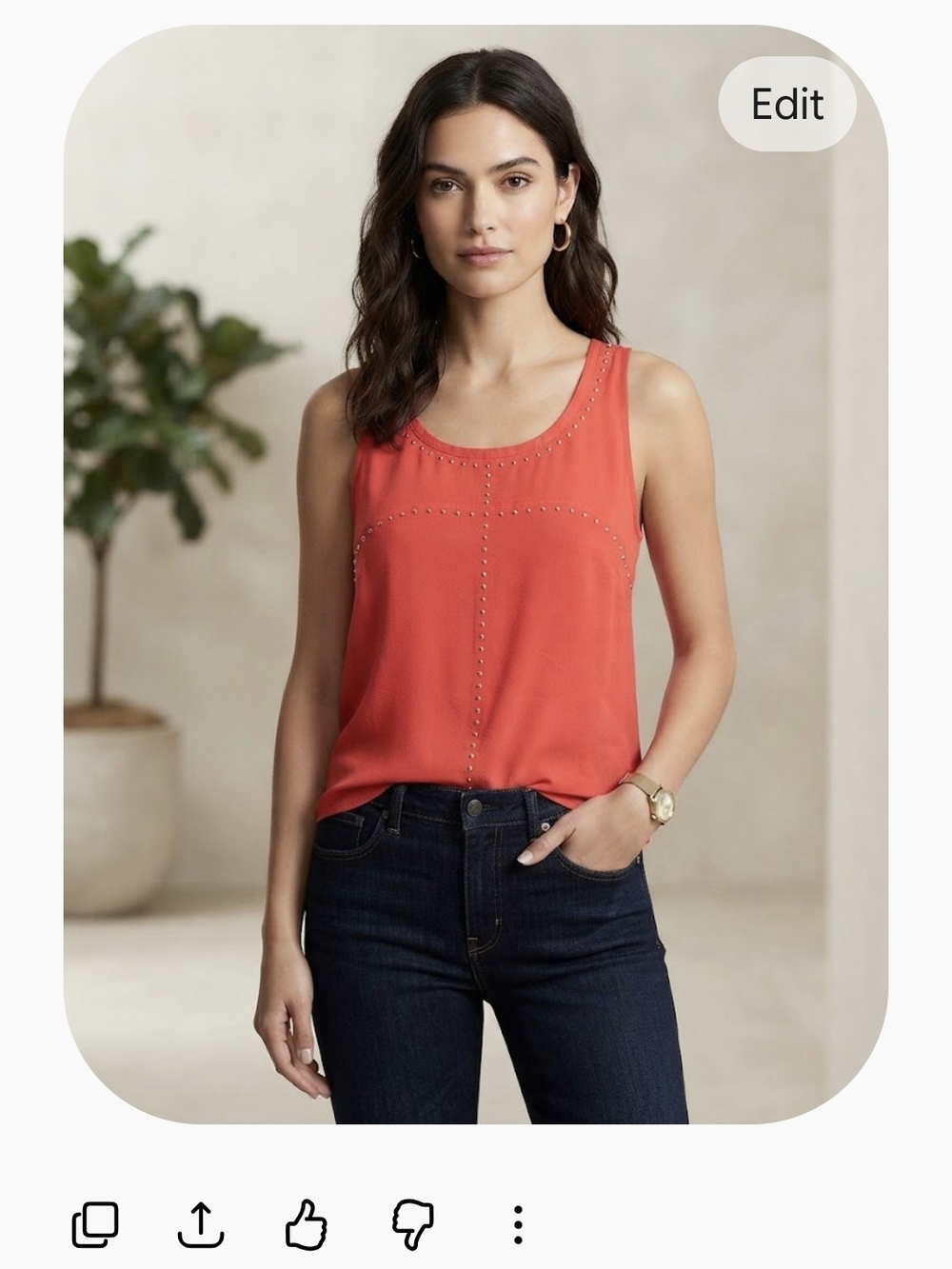 Michael Kors Tank Top in Red Size Medium